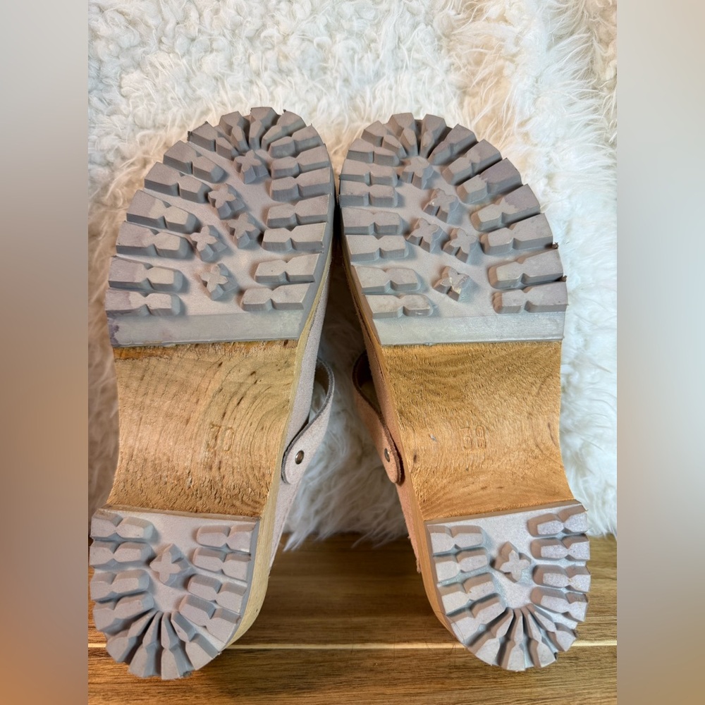 MÍA Alma clog blush pink suede size 38 - Picture 6 of 8